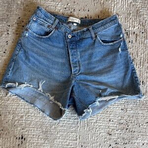 Abercrombie & Fitch Blue Distressed Jean Shorts